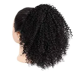 Humain Afro Kinky Curly Ponytail Extensions Curly Drawstring Puff Human Ponytail for Black Women for AfricanAmeri8584424のクリップヘアピース