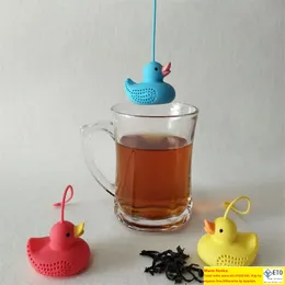 Little Duck Infuser Желтый красный синий цвет утиной пакет чай мини -ситеч