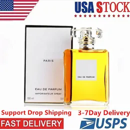 Frete grátis para os EUA em 3-7 dias no 5 eau de parfum 100ml mulher perfume elegante e encantador spray de fragrâncias notas florais orientais