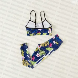 Flower Print Tracksuits Women Sexy Sport Vest Summer Breathable ...