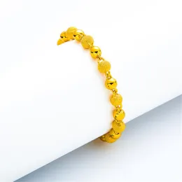 Braccialetti di collegamento Goccia bella moda elegante colore oro 5 mm perline catena donne braccialetto carino gioielli splendidi di alta qualità