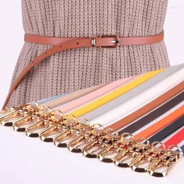 Belts Fashion Women Faux Leather Candy Color Thin Skinny Waistband Adjustable Belt Summer Dress Jeans Strap