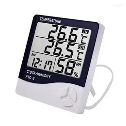 Smart Home Control LCD Elektronisches digitales Temperatur-Feuchtigkeitsmessgerät Innen-Multifunktions-Thermometer Hygrometer Wetterstation Uhr HTC-1