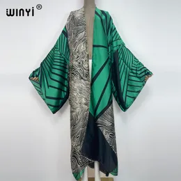 Costumi da bagno 2022 WINYI Vacanza estiva Abbigliamento da spiaggia Coprire dolce signora boho Cardigan punto colorato sexy Vacanza manica lunga Kimono caftano