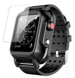 Sport Strap Waterproof Rugged Case with Silicone Watchband for Apple Watch Series SE 6 5 4 3 on iWatch 38424044mm Swimming Coqu7217428