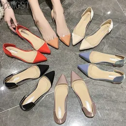 Vestido sapatos sepatu planos wanita musim semi panas ukuran mais balet warna permen jelly zapatos mujer 8922n 230516