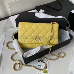 高品質の高級デザイナーチェーンバッグ女性ショルダーバッグ菱形格子キャビアレザークロスボディ財布シープスキンハンドバッグファッショントート化粧品バッグとボックス