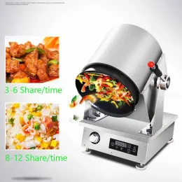 Ny hjälpsam restaurang Gas Cooking Machine Multi Functional Kitchen Robot Automatisk Drum Gas Wok Cooker Spis Köksutrustning Partihandel