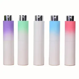 8 ml de gradiente de cor gradiente de perfume garrafa de plástico de óleo essencial garrafa de spray portátil em porta vazia garrafas cosméticas