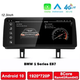 12.3 '' Android Araba BMW 1 Serisi E81 E82 E87 E88 SIM Carplay IPS dokunmatik ekran GPS Navi Stereo