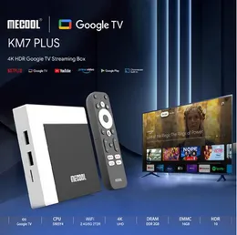 Mecool KM7 플러스 글로벌 TV 박스 Android 11 Google TV Amlogic S905Y4 2GB DDR4 16GB EMMC 100M LAN Internet Android 11 스마트 TV 넷플릭스 플레이어