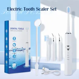 Inne higieny jamy ustnej elektryczne Sonic Dental Tatar Tartar Remover Calculus Plamy czystsze zęby wybielanie doustnie do czyszczenia zębów szczoteczka do zębów 230516