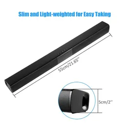 20W TV Sound Bar Wired and Wireless Bluetooth Home Surround SoundBar for PC Theater TV Speaker