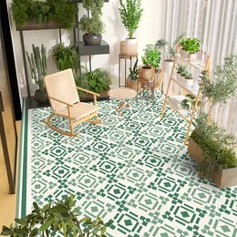 Carpets Household Kitchen Geometric Waterproof And Oil-proof Rug Simple Balcony Non-slip Mat Pvc Wipeable Cutable Bay Window Mats