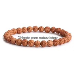 Beaded Nature Vajra Bodhi Rudraksha Bracelets Men Meditation Mala Bead For Women Jewelry Prayer Tibetan Buddhism Bracelet Drop Delive Otkg9