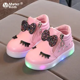 スニーカーウクゥラン21 30 Bercahaya Anak Anak Pita Putri Untuk Perempuan Sepatu Led Bayi Lucu Dengan Ringan Krasovki 230516