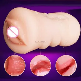 3D Gerçekçi Derin Boğaz Erkek Mastürbatör Yapay Vajina Ağız Anal Silikon Erotik Araç Erkekler için Gerçek Seks Dolll Yetişkin Sextoys