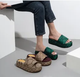 Fashion G Mens Womens Sandals Slippers Slide Designer Luxury Flat High Heels Flip Flops Shoes Embroidered Platform Rubber Leather Shoal Casual Shoe size 36-42