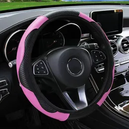 Steering Wheel Covers 1pcs Microfiber Leather Car Cover Universal Protector Interior 38CM/15inch Access Auto Decoration Steer Anti Q3K7
