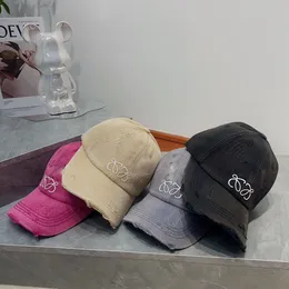 Colore caramella lavato e indossato berretto a sfera di design coppia lettera modello stampa casquette viaggio vacanza protezione solare cappello