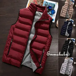Men's Down Mens Cotton Padded Detach Vest Sleeveless Jacket Body Warmer Gilet Quilted Coats