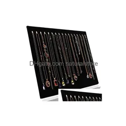 Bandeja de jóias Black Veet 17 Colar de gancho Display Organizer Drop Drop Packaging OTYFP