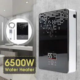 Heaters 6500W Electric Hot Water Heater 220V Tankless Instant Boiler Bathroom Tankless Shower Set Thermostat Safe Intelligent Automatica