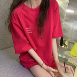 メンズTシャツアダーエラーTシャツ夏のネックレター半袖女性ルースメンティートップス韓国のスタイリッシュな女性服