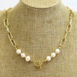 펜던트 목걸이 5 PCS Pearl Necklace OT CLASP 체인 액세서리 18K 도금 90265