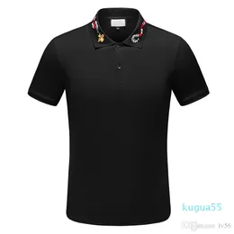 2023 NOWOŚĆ Polos T-shirt Men Casual T Shirt Hafted Medusa Cotton Polo Shirt High Street Collar Polos koszulka
