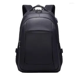 Backpack NANCY TINO 15.6in Computer Bag Men's School Business Travel Waterproof With USB Charging 900D Oxford Cloth