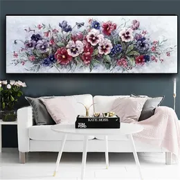 Stitch DIY Diamond Painting Kits Phalaenopsis Flower حجم كبير الحفر الكاملة الماس التطريز الجدار اللوحة الصليب غرزة ديكور المنزل