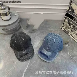 2023 Spring B's New Heavy Industry Water Wash Denim Baseball Hat Fashion Sun Protection Sun Shade Men's and Women's Tongue Hat