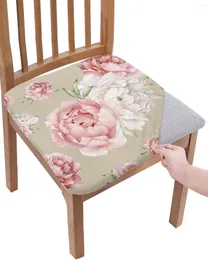 Stol täcker vintage rosa blommor pion elasticitet täcker kontor dator säte skydd fall hem kök matsal slipcovers