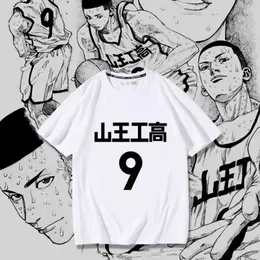 Męskie koszulki Eiji Sawakita Anime T-shirt Slam Manga Graphic Printed Ogabrywa bawełna mężczyzn krótkiego rękawu Kobiety Top Letnia Para Ubrania J230516