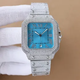 Carier Mens Diamond Watch Clean Factory Watches التلقائي المصنوع يدوياً ميكانيكي 8215 حركة 40 ملم مصمم Wristwatch الياقوت الفراشة