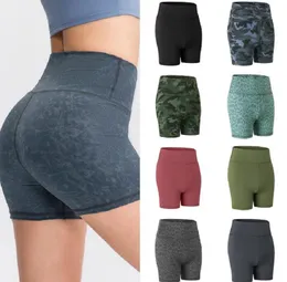 Lu-03 Roupfits de ioga alinham alinhamento de shorts de ioga de cintura alta feminina