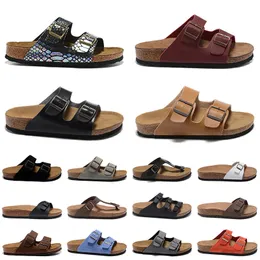 2023 wholesale hot Platform sandals leathe Birke Designer felt sliders buckle strap summer Slippers black pink geen whit Flip Slops Fashion Slippers big size:36-45