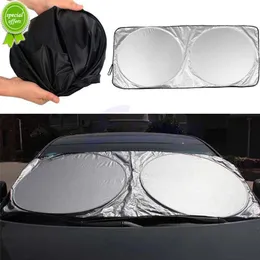 New Car Windshield Sun Shade - UV Rays and Sun Visor Protector Fit Most of Car Front Window Sunshade Heat Shield Cover Foldable