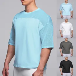 Męskie koszulki z krótkim rękawem Letnie męskie koszulki z krótkim rękawem Męskie koszulki na co dzień Oddychająca siatka Szybkoschnąca odzież piłkarska