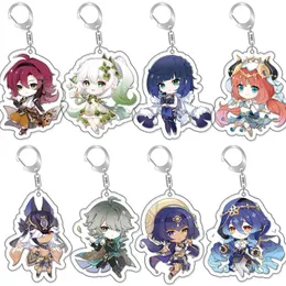 Genshin Impact Nahida Kamisato Ayato Cyno Dehya Kaveh Mika Schmidt Keychain Accessories Anime ryggsäck Pendel Prop Badge Gift