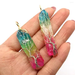 Charms Forma irregolare Ciondolo a carica di cristallo in pietra naturale colorata fai da te per gioielli che fanno accessori per ciondoli orecchini collana