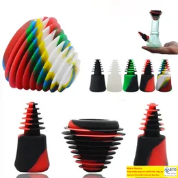 Smoking Colorful Multifunction Size Silicone Glass Bong Hookah Filter Bottle 3IN1 Clean Caps Cover Kit Portable Oil Rigs Straw Cleaning