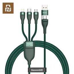 Accessories Youpin Baseus 3 In 1 USB Type C Cable Fast Charge Cable for IPhone 11 XR 8 Charger Cable 5A 4 In 1 Micro for Youpin Redmi Note 9