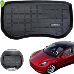 Neue Wasserdichte Stamm Matten Für Tesla Modell 3 2017-2022 Custom Car Hinten Stamm Lagerung Matte Fracht Tablett Stamm schutz Pads Matte
