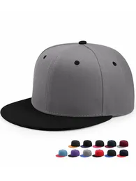 S Partihandel Hip Hop Flat Peaked Cap Vuxen Solid Color Patched Baseball Hat Women and Men Custom Plain Cap 33 Colos 230515