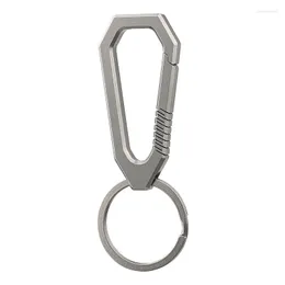Keychains High Quality Titanium Alloy Simple Key Chain Men Integrated Waist Hanging Car Keychain Ring The Gifts For
