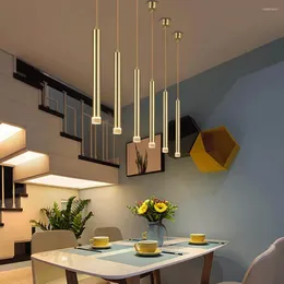 Pendellampor nordiska enkla lyxkronor moderna toppkvalitet koppar hängande för el Coffere house dagliga dekor sladd lampadas