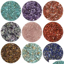 Pedras preciosas de pedras 500pcs lascas de pedras preciosas para DIY Fazendo jóias perfuradas Irregar Rock Stone cura