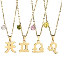 Anhänger Halsketten Skorpion Sternzeichen 12 Konstellationen Halskette Gold Farbe Edelstahl Halsband Für Frauen Schmuck Collier Femme 2023